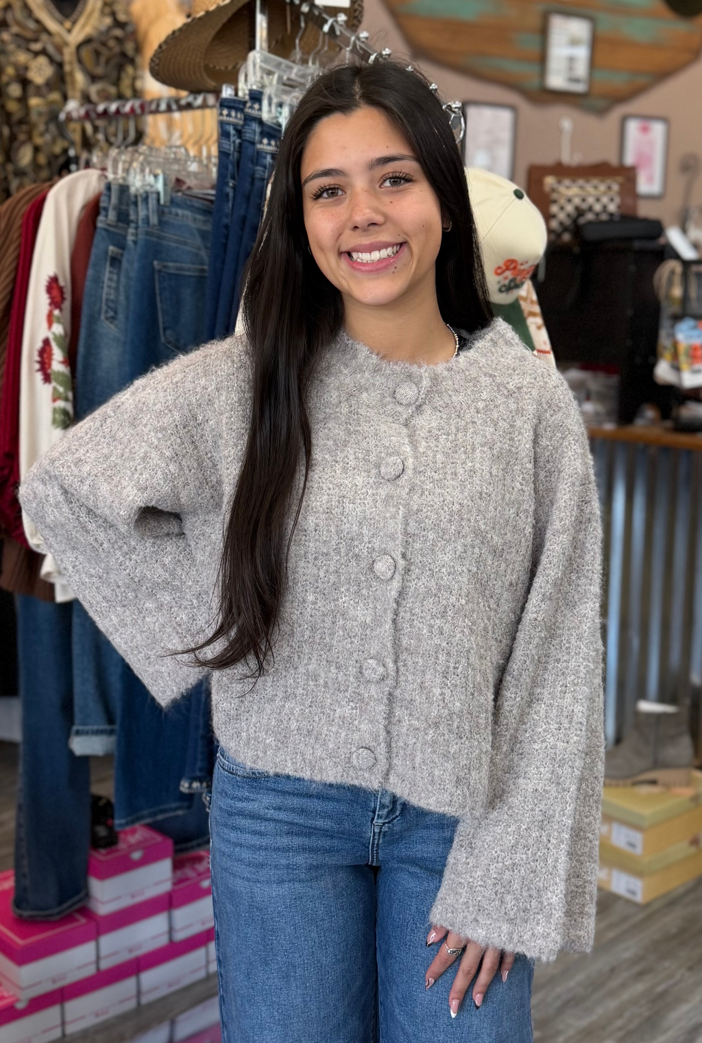 TAUPE GEORGIA SWEATER