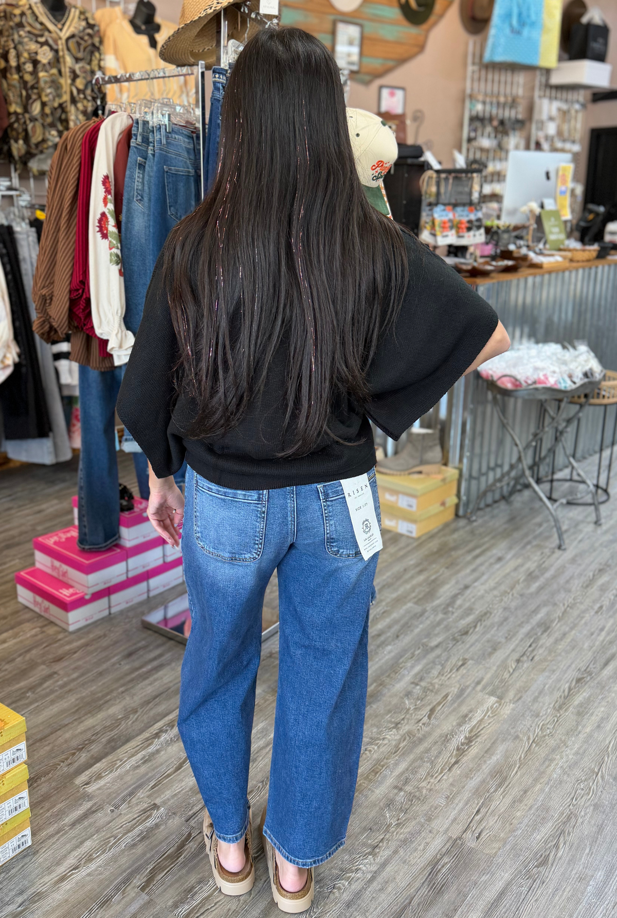 SLOUCHY CROP BARREL JEANS