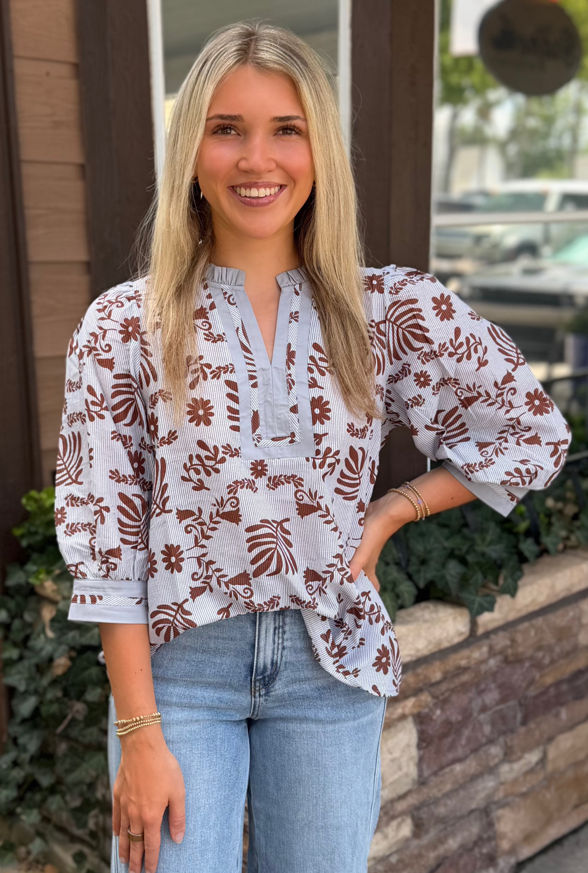 LUNA PRINTED TOP