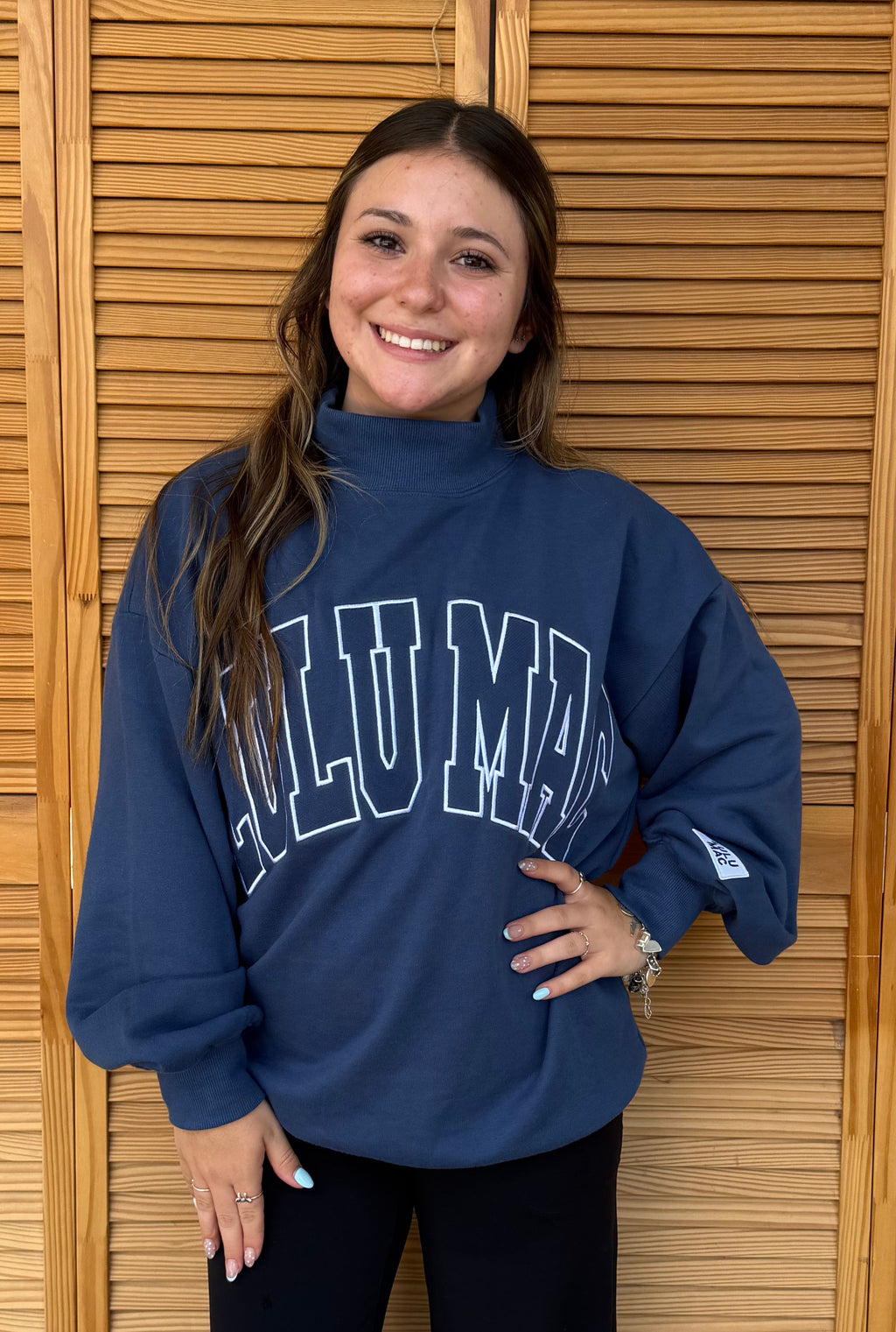 NAVY LM MOCKNECK