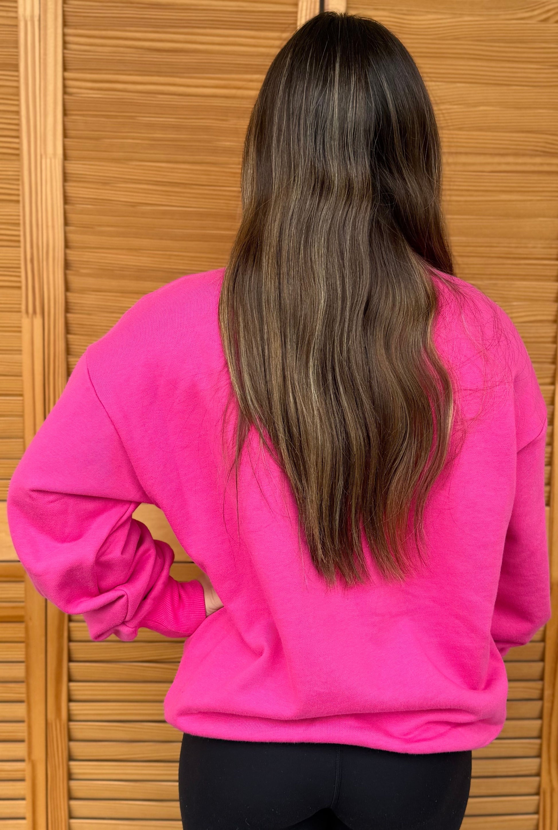 HOT PINK LM MOCKNECK