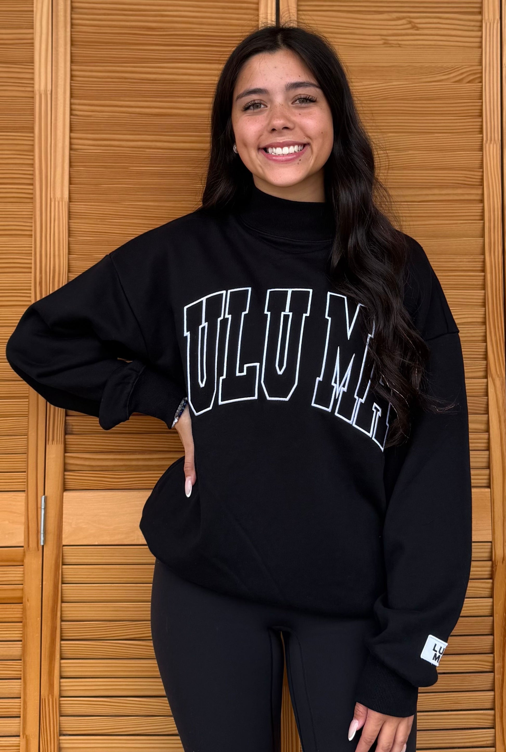 BLACK LM MOCKNECK