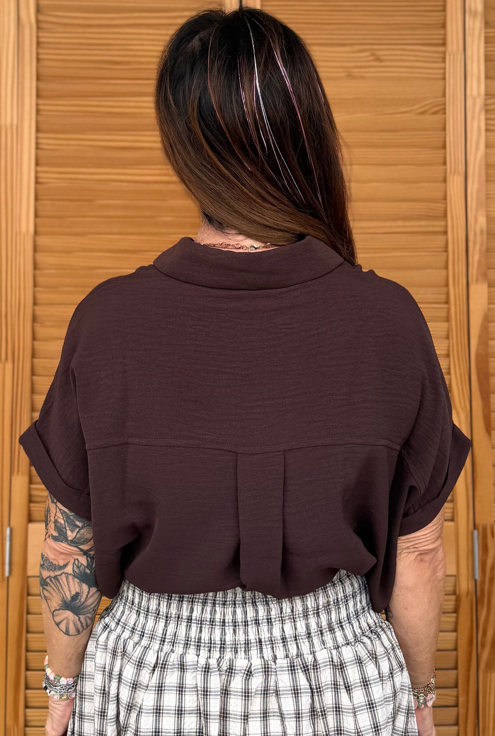BROWN RYAH TOP