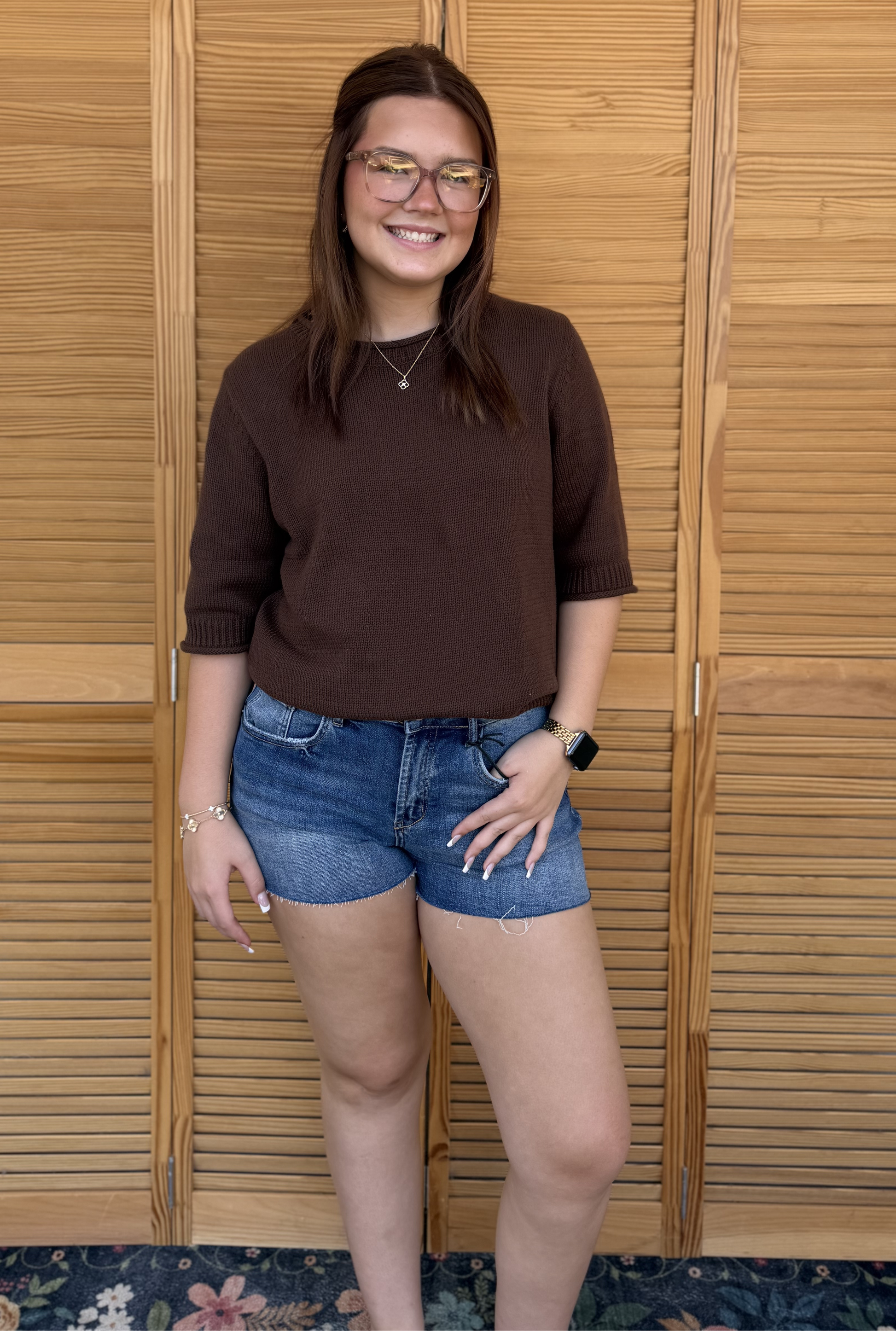 CHOCOLATE KNIT TOP