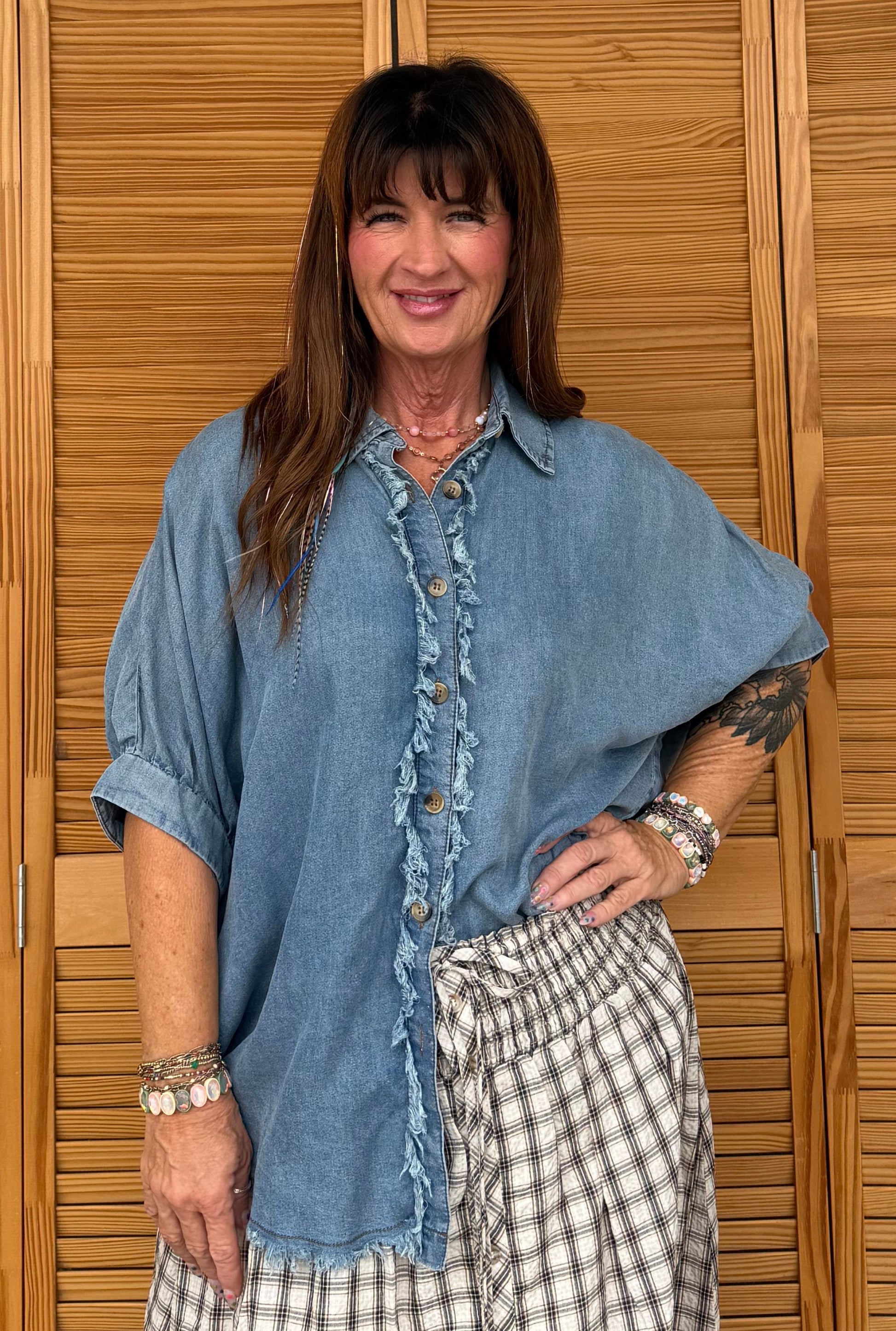 DENIM EMILY TOP