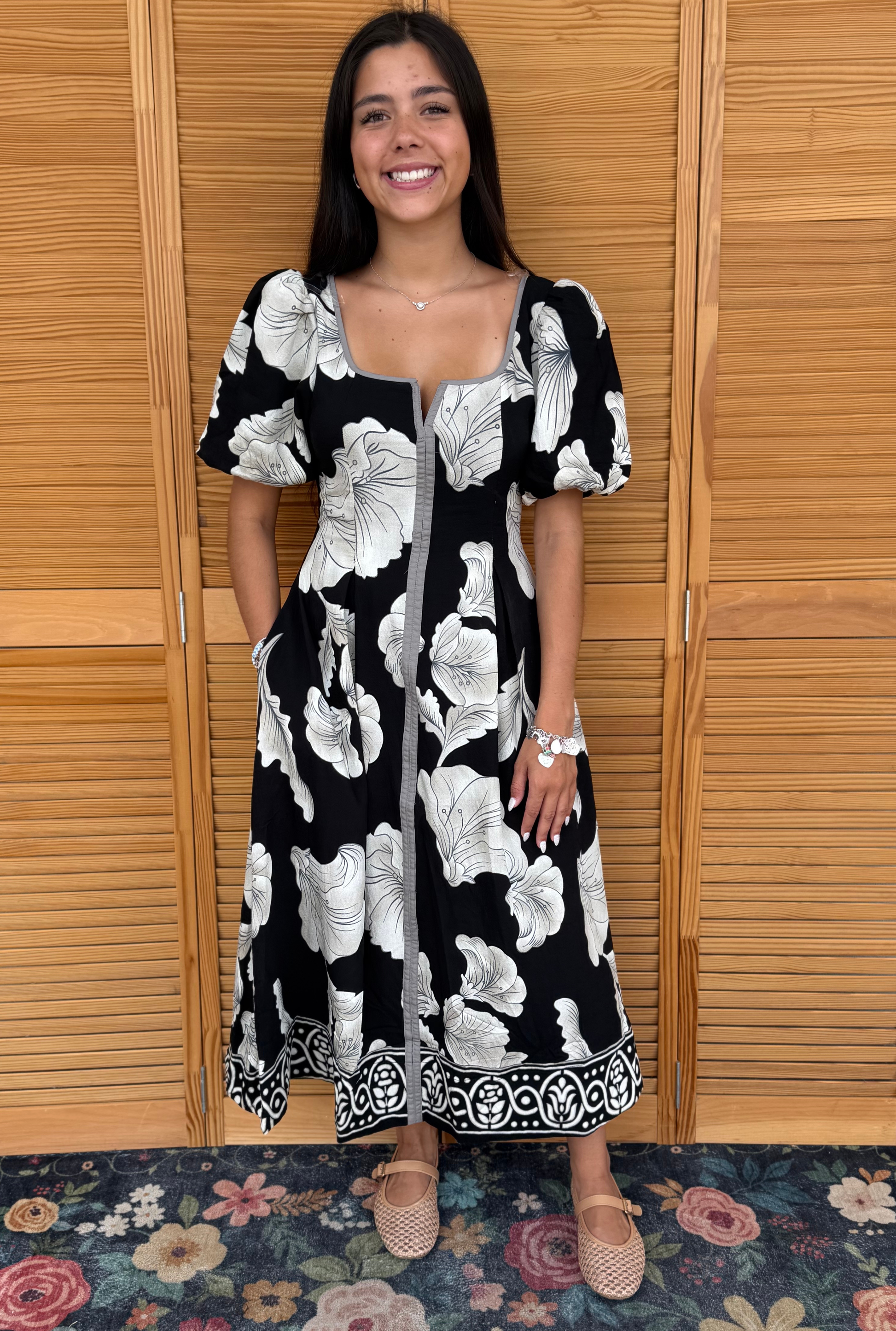 FLORAL DRELLA DRESS