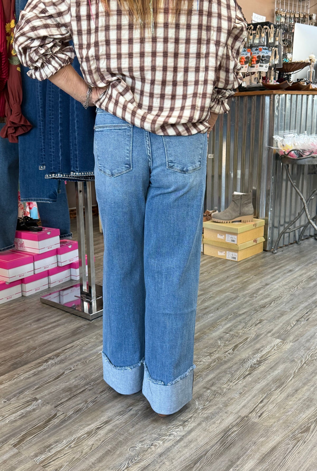 PALOUSE CUFFED WIDE JEANS