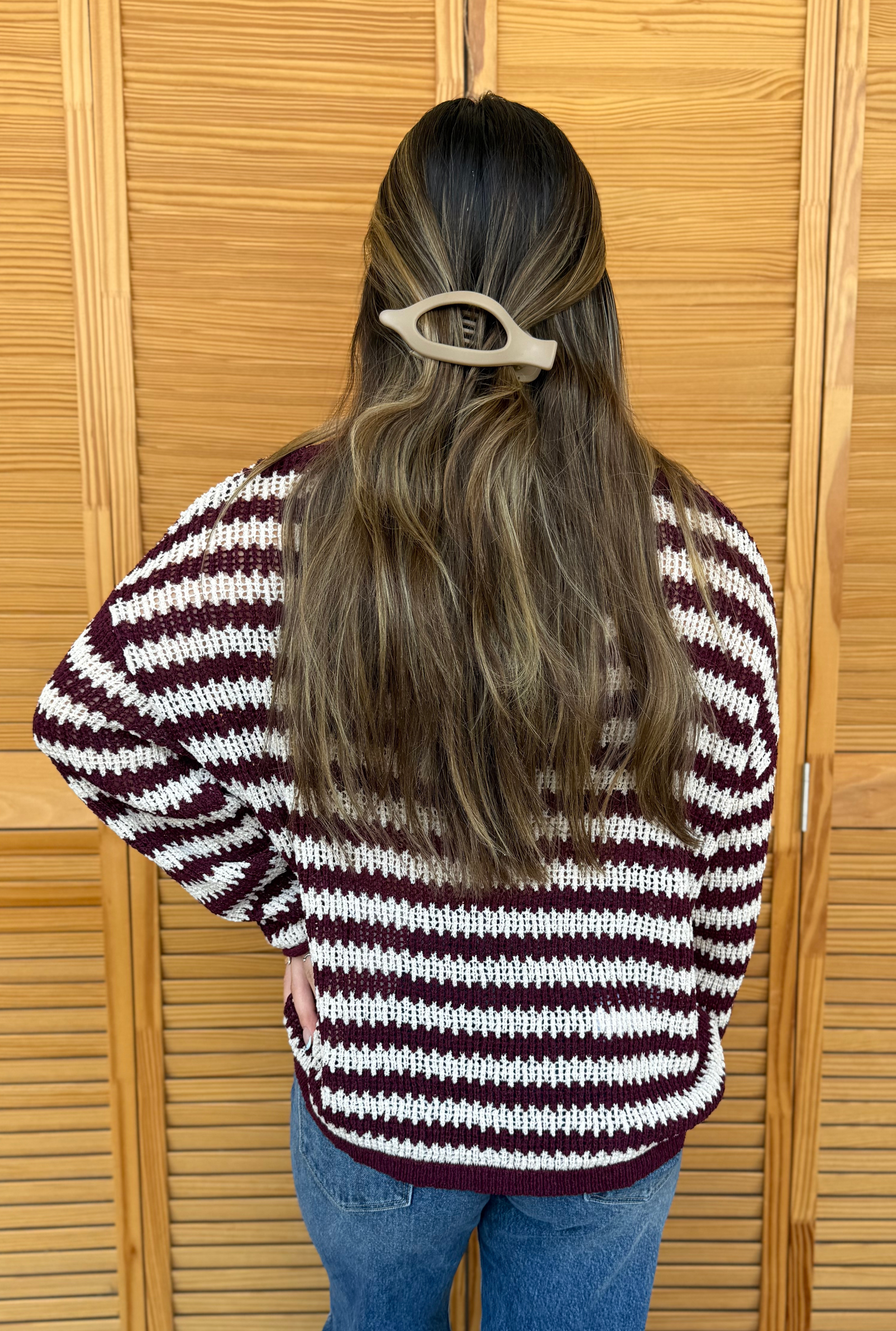 BURGUNDY MALLORY SWEATER