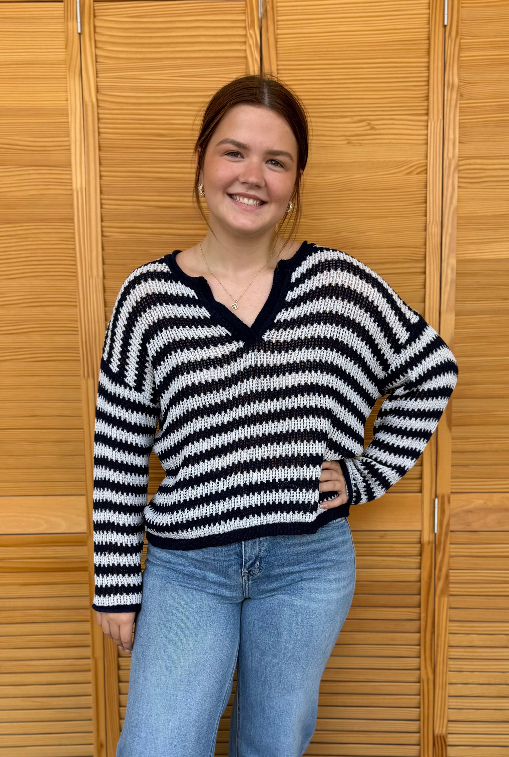 NAVY MALLORY SWEATER