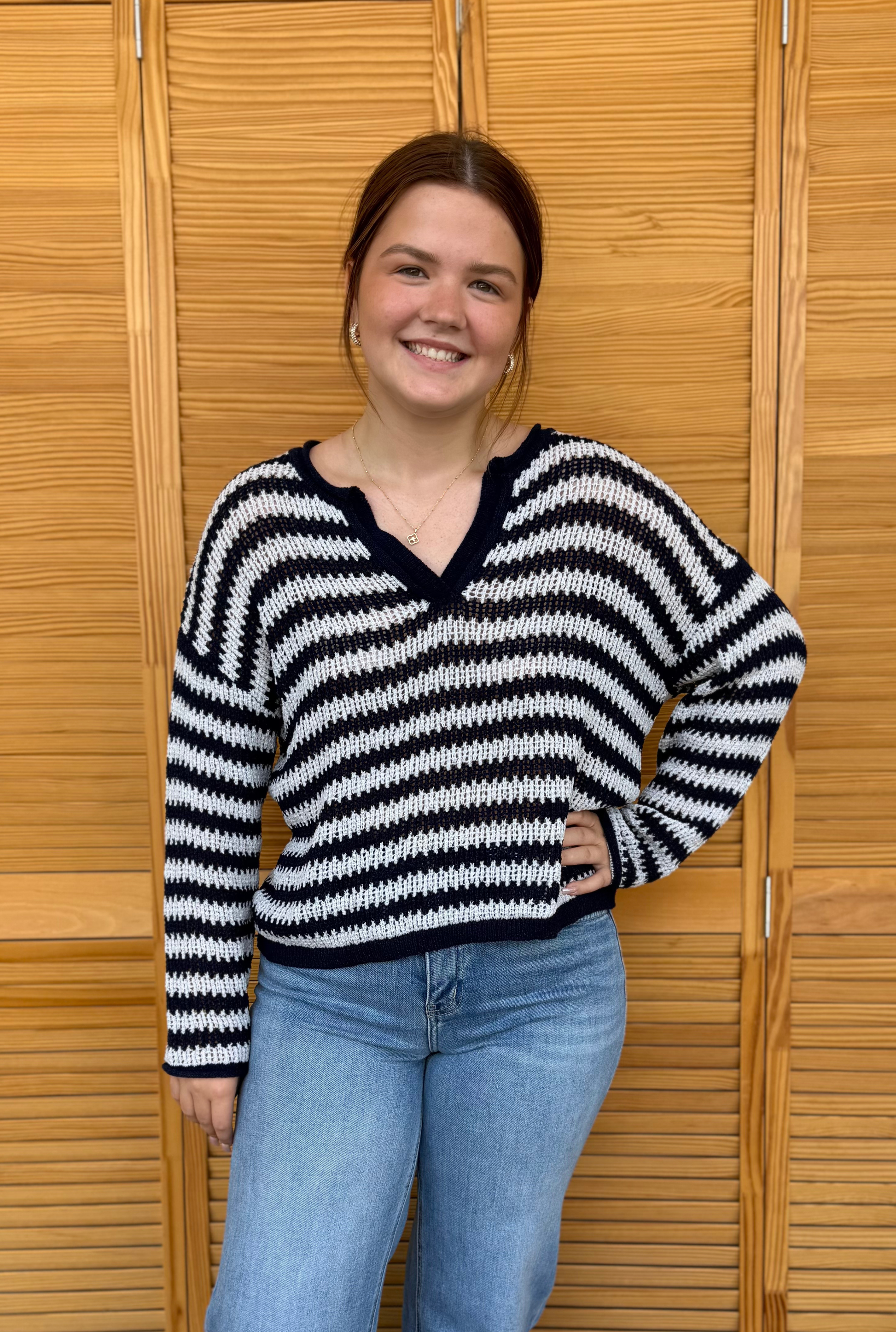NAVY MALLORY SWEATER