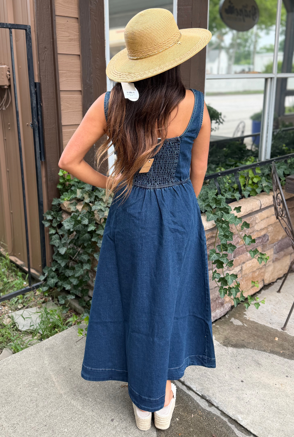 DENIM BUTTON DOWN DRESS
