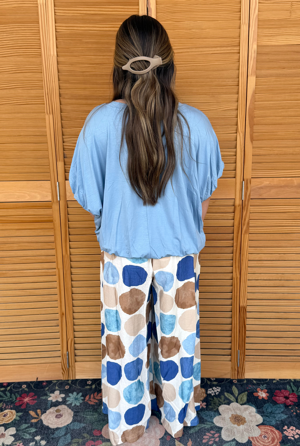 BLUE POLKA DOT PANTS