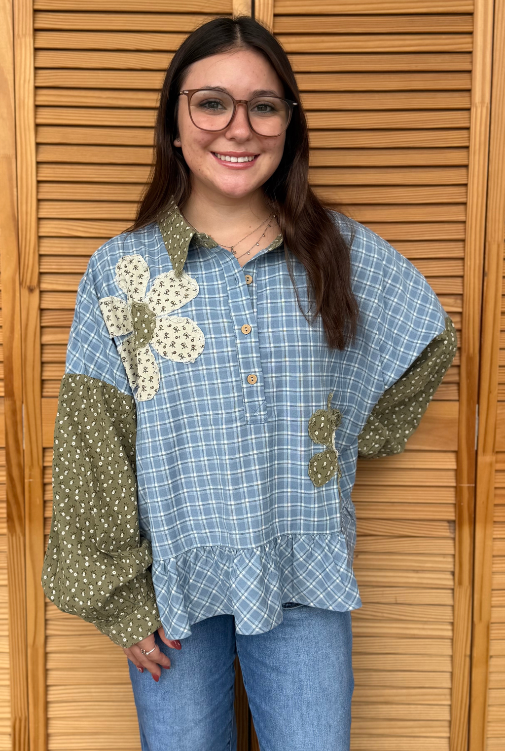 PLAID DARLA TOP