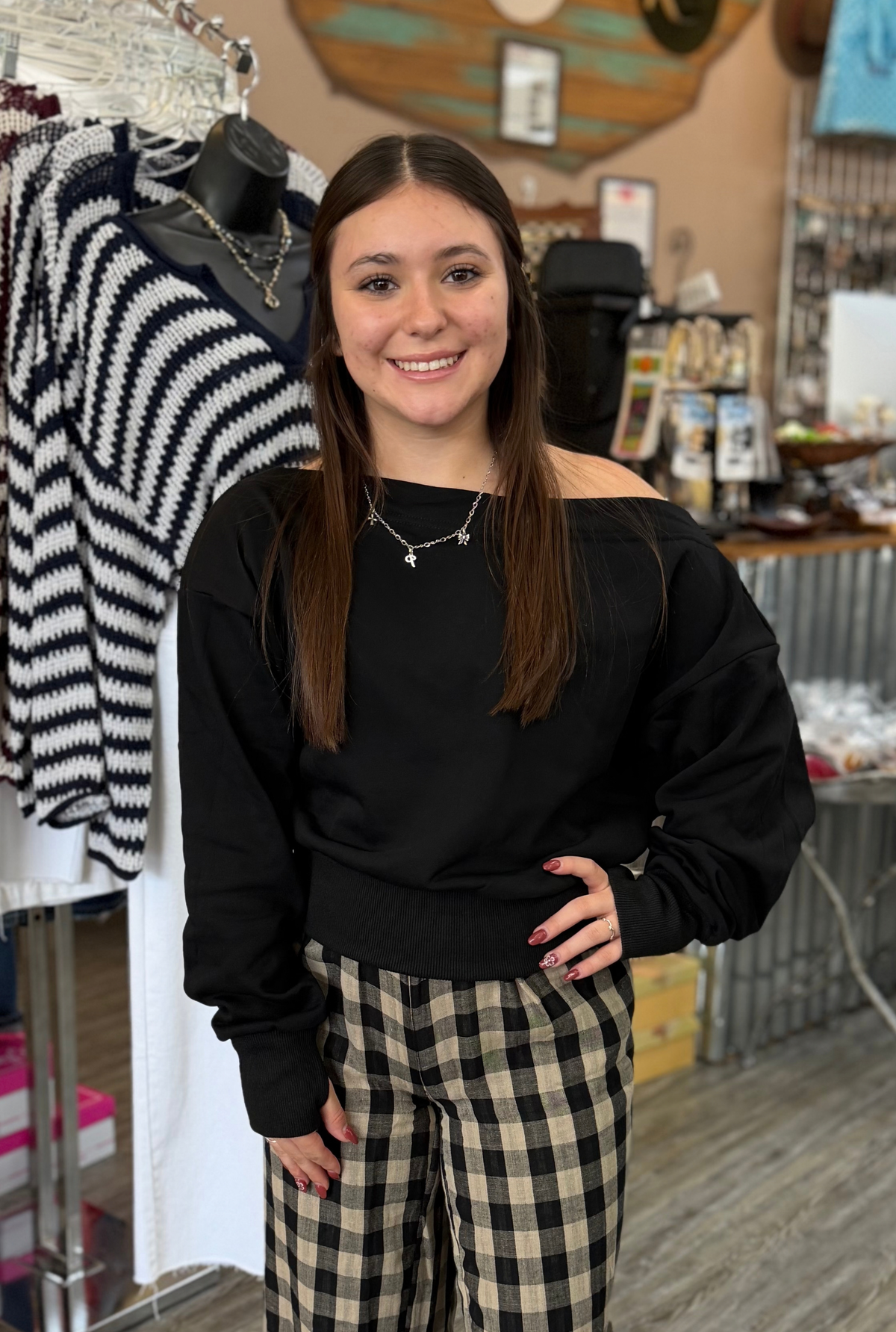 BLACK KATHERINE TOP