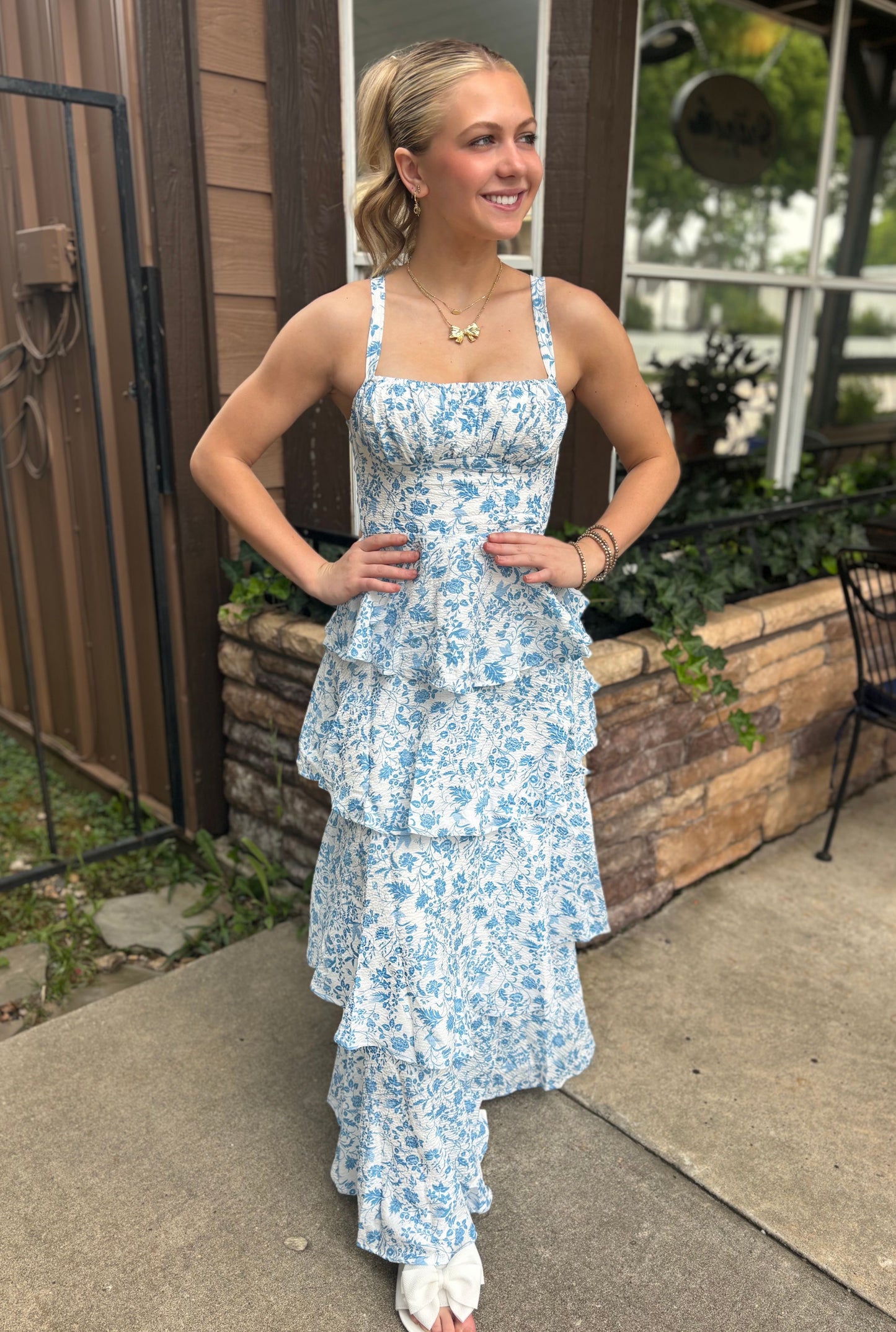 BLUE BRUNCH DRESS