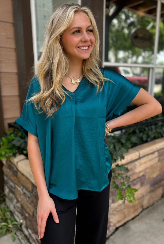 TEAL MARIA TOP