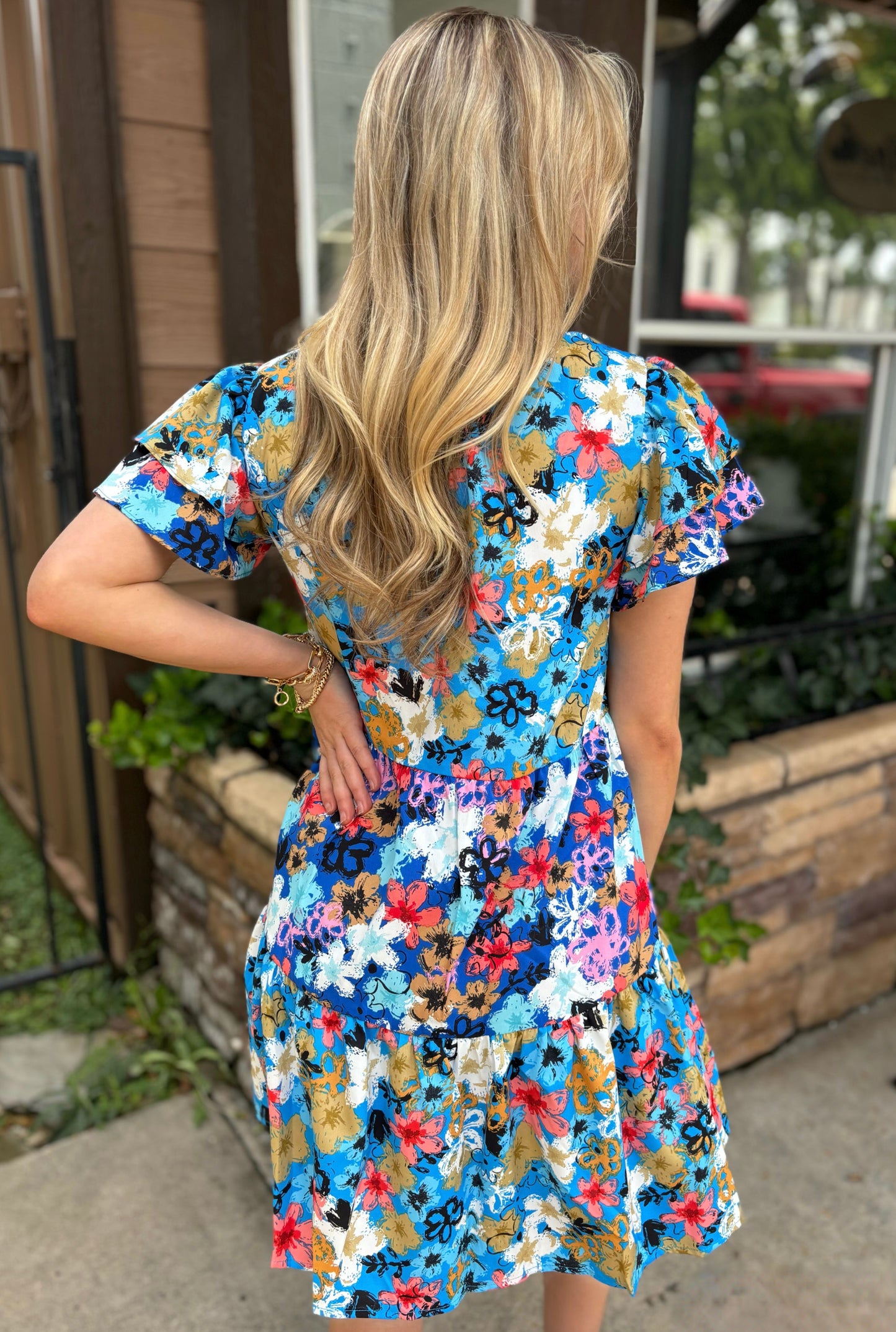 BLUE SUMMER OASIS DRESS