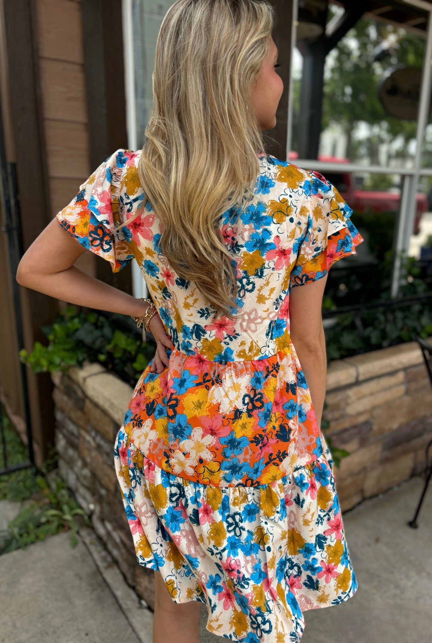 ORANGE SUMMER OASIS DRESS