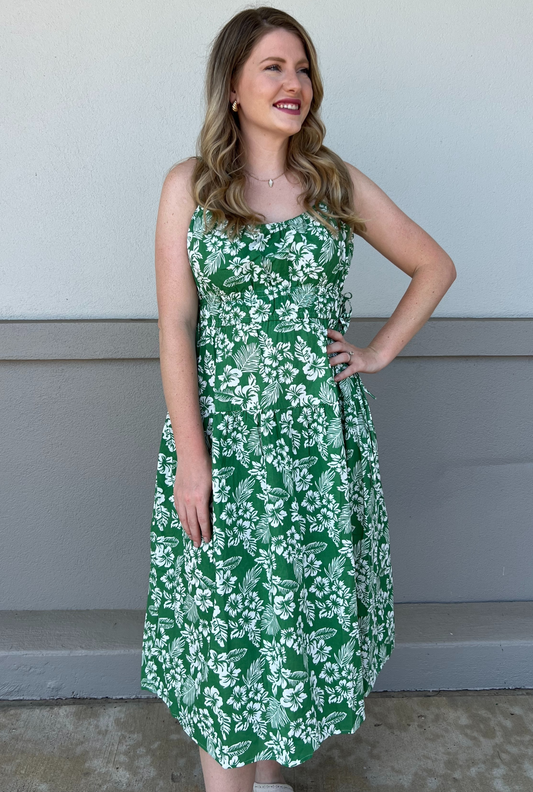 GREEN IN PARADISE DRESS