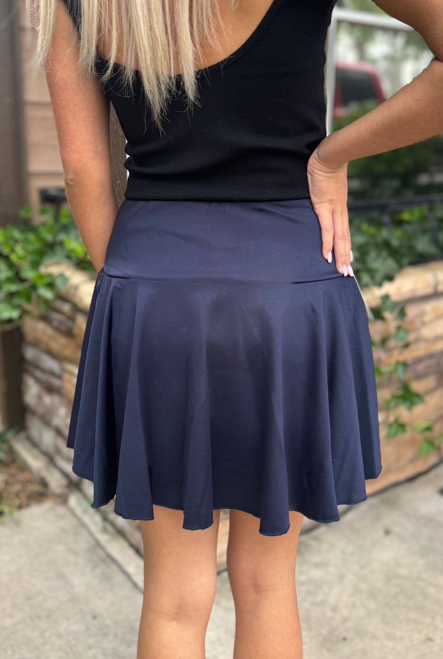 NAVY TENNIS SKORT