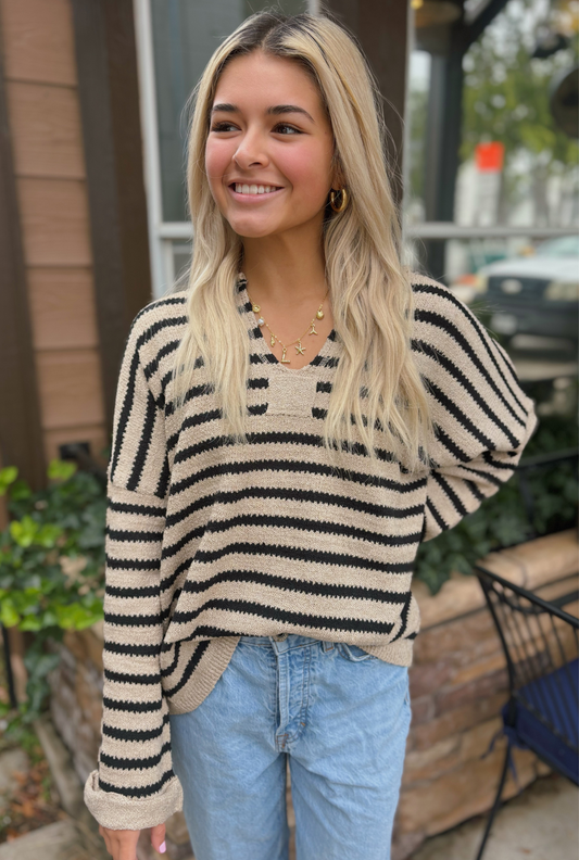 TAUPE BREEZY SWEATER