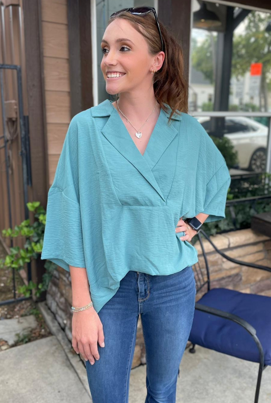 TEAL DASHA TOP