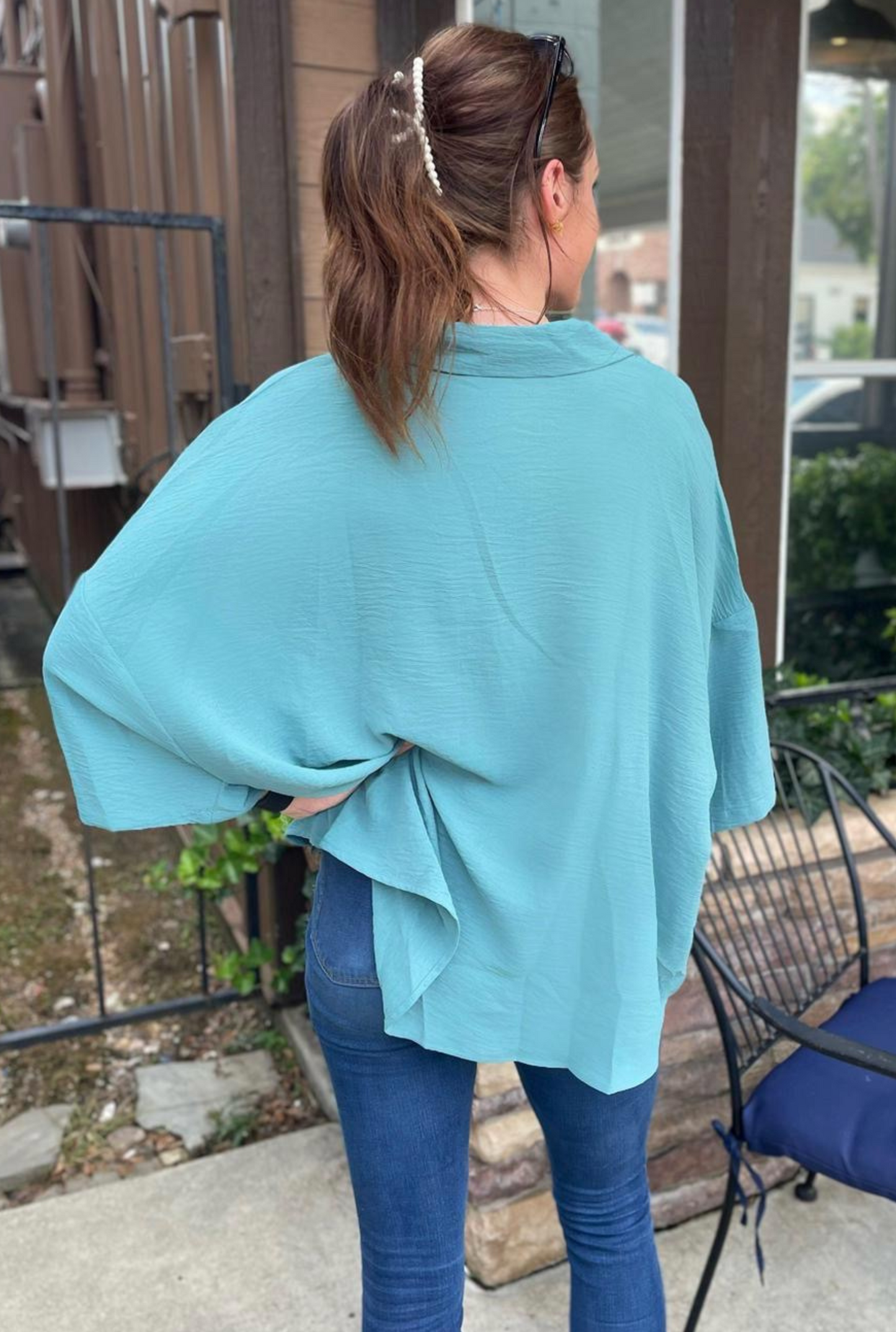 TEAL DASHA TOP