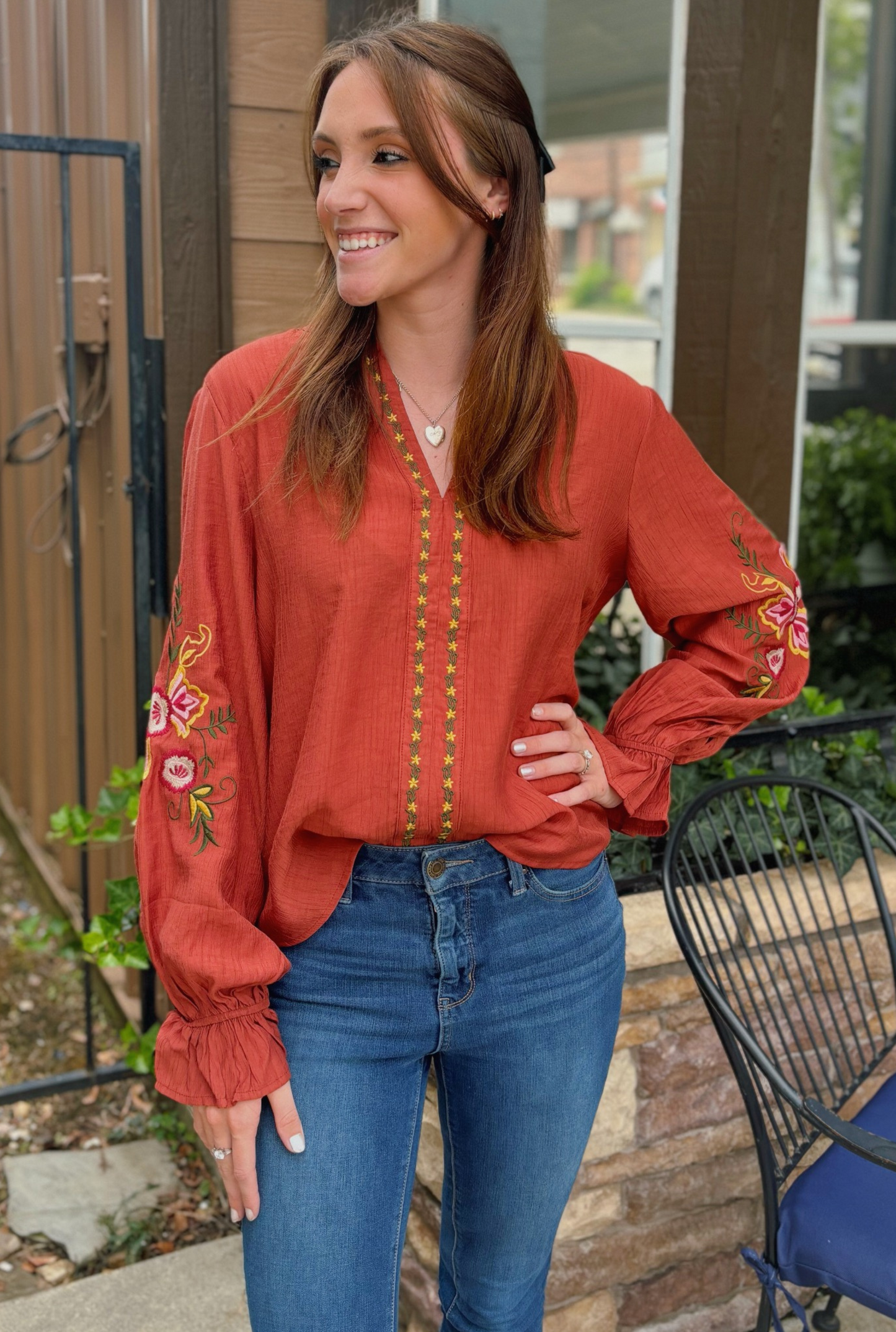 RUST BOHEMIAN TOP