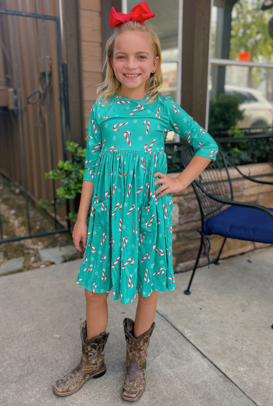 KID'S CHRISTMAS TWIRL DRESS