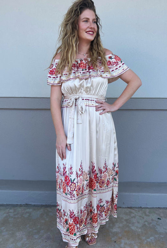 CREAM INDIANA DRESS