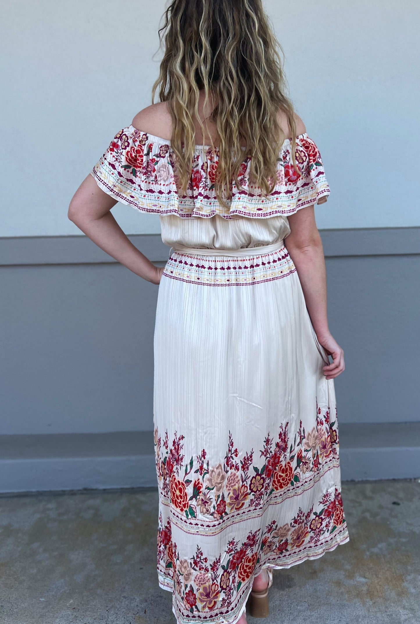 CREAM INDIANA DRESS