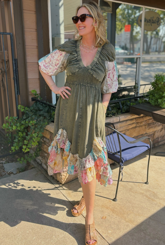 GRAVEL BOHEMIAN BLAIR DRESS