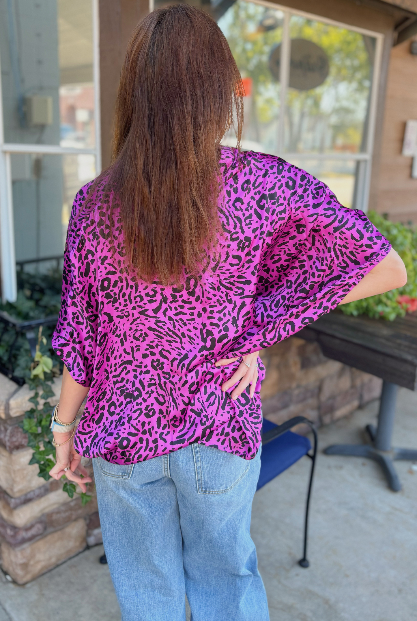 PINK LEOPARD LILY TOP