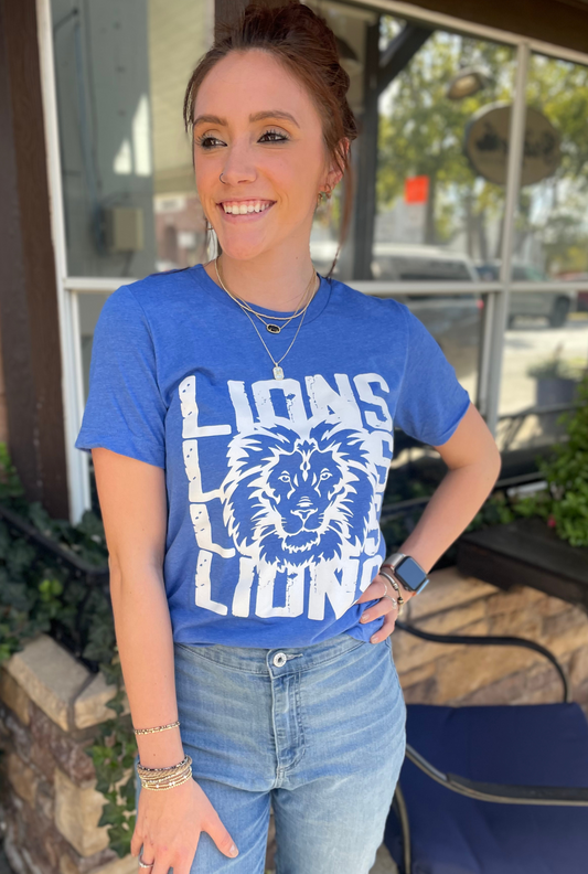 BLUE LIONS GRAPHIC TEE