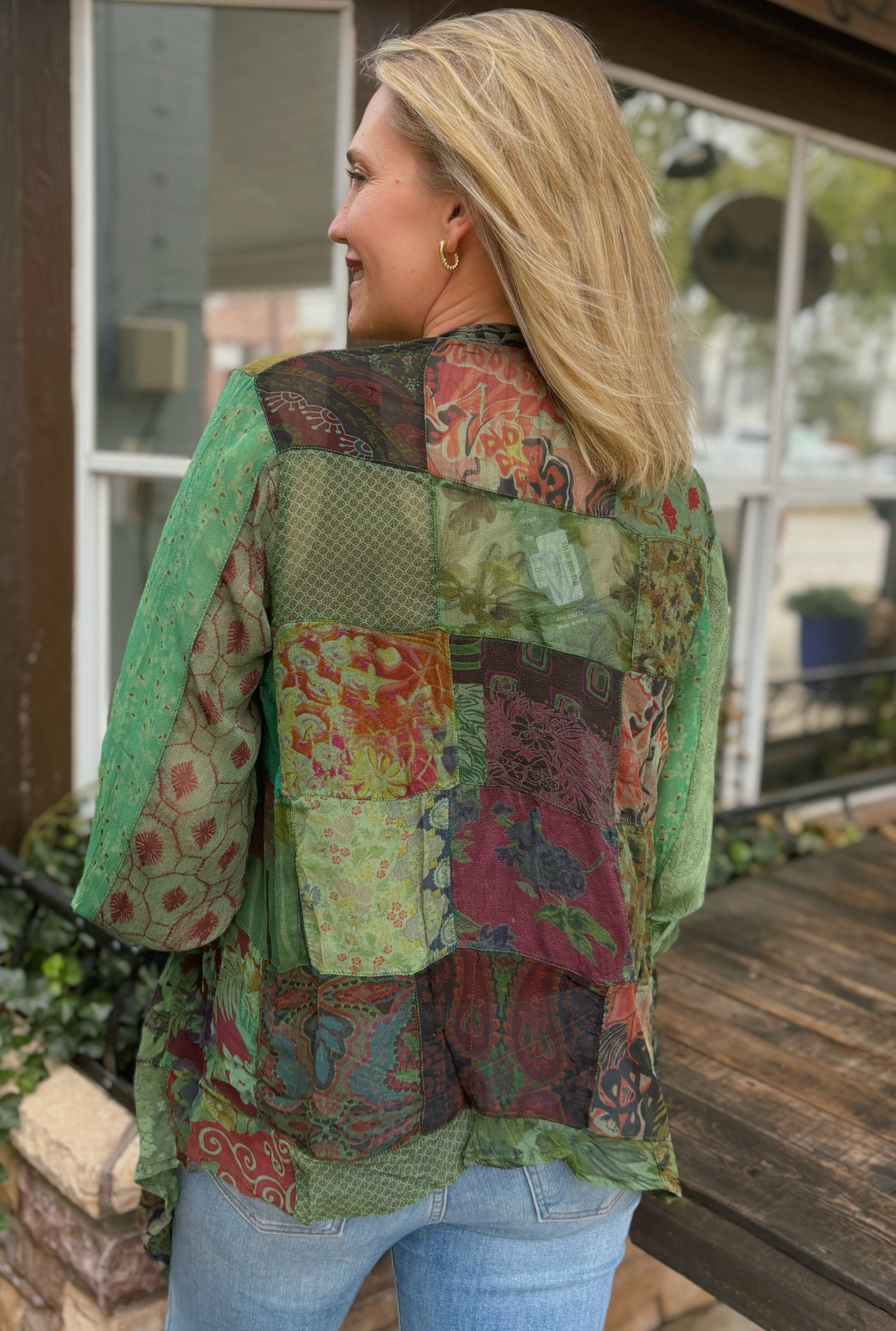 LATTE WESTERN KIMONO SHRUG