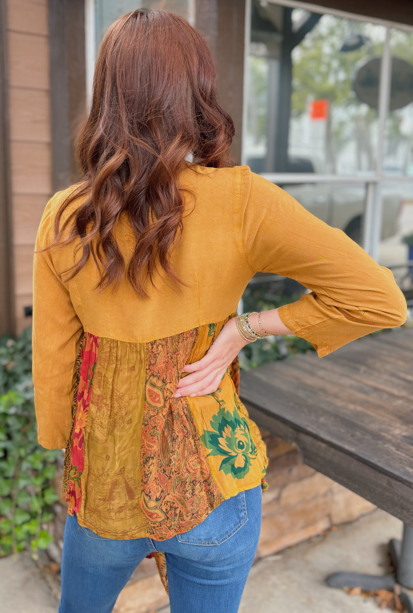 CAMEL RUSTIC BOHEMIAN TOP