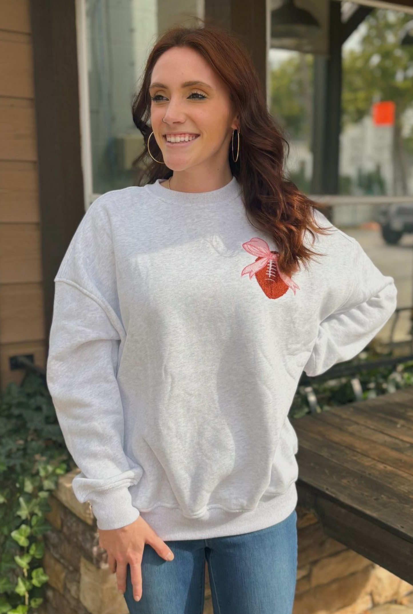 BOW FOOTBALL SWEATSHIRT