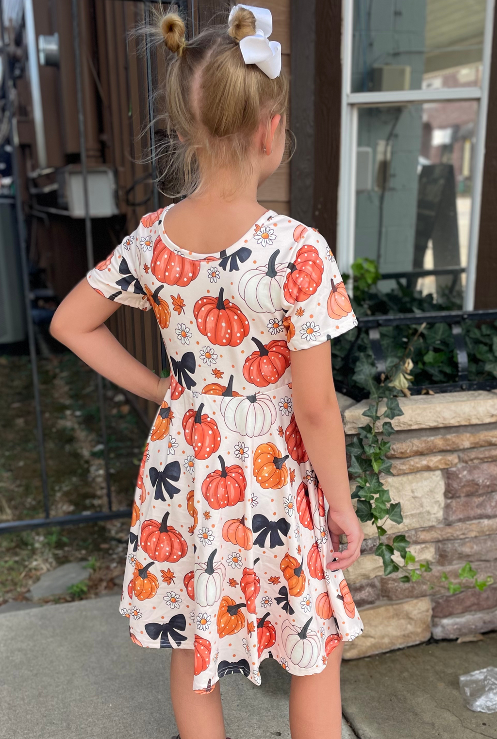 HALLOWEEN PUMPKIN BOW DRESS