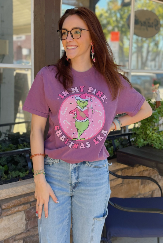 BERRY IN MY PINK CHRISTMAS ERA TEE