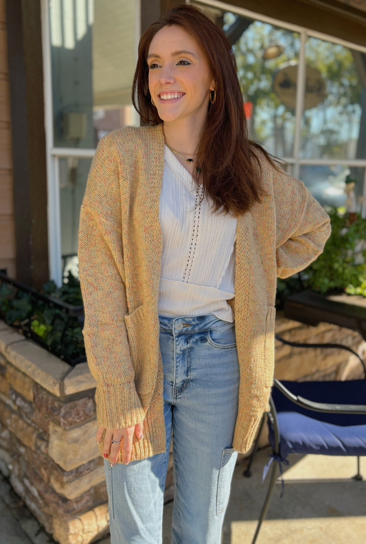 TAUPE JACKI CARDIGAN