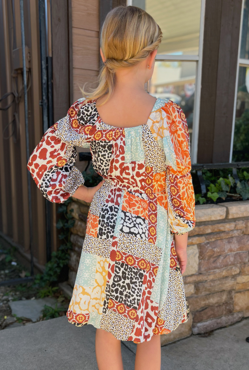 KIDS ANIMAL PRINT DRESS