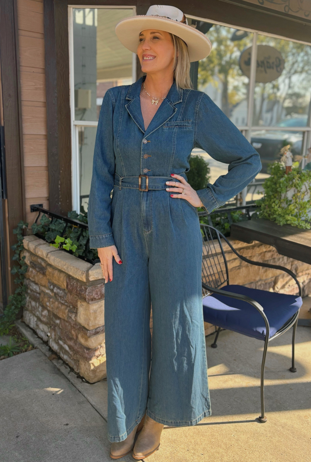 INDIGO DENIM JUMPSUIT