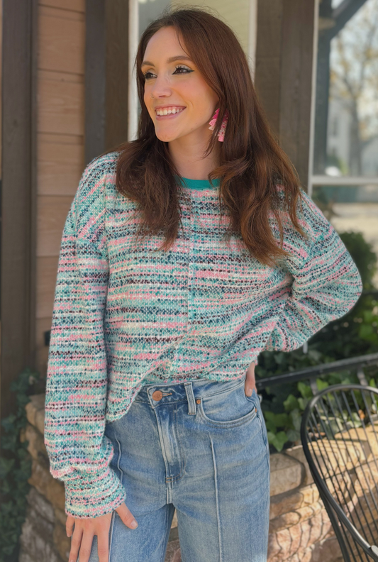 BLUE MADDIE SWEATER