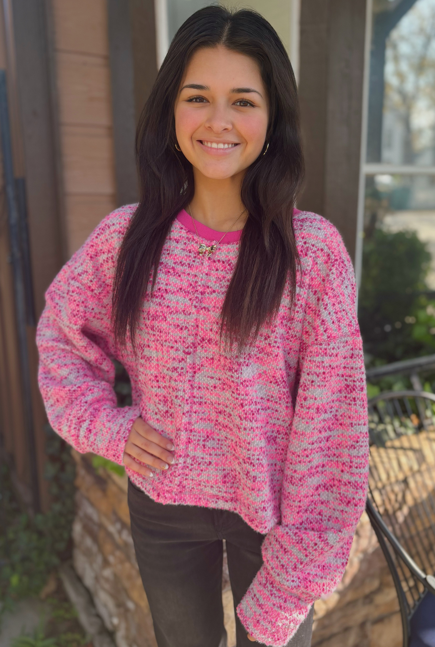 PINK MADDIE SWEATER