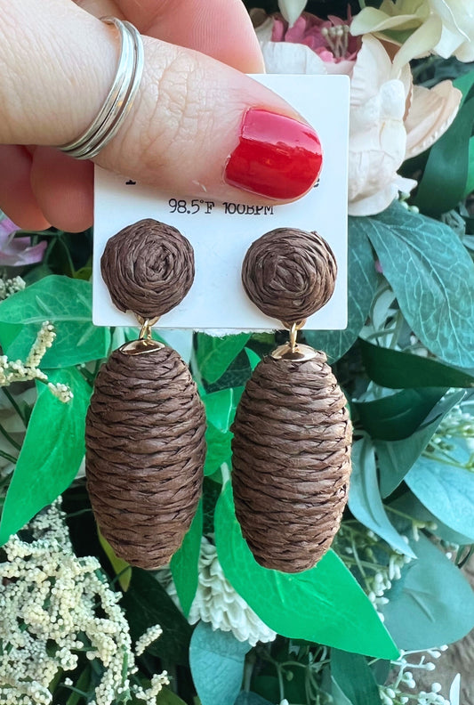 MOCHA WOVEN EARRINGS