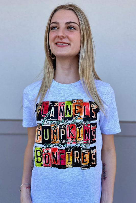 HAYRIDES AND BONFIRES TEE