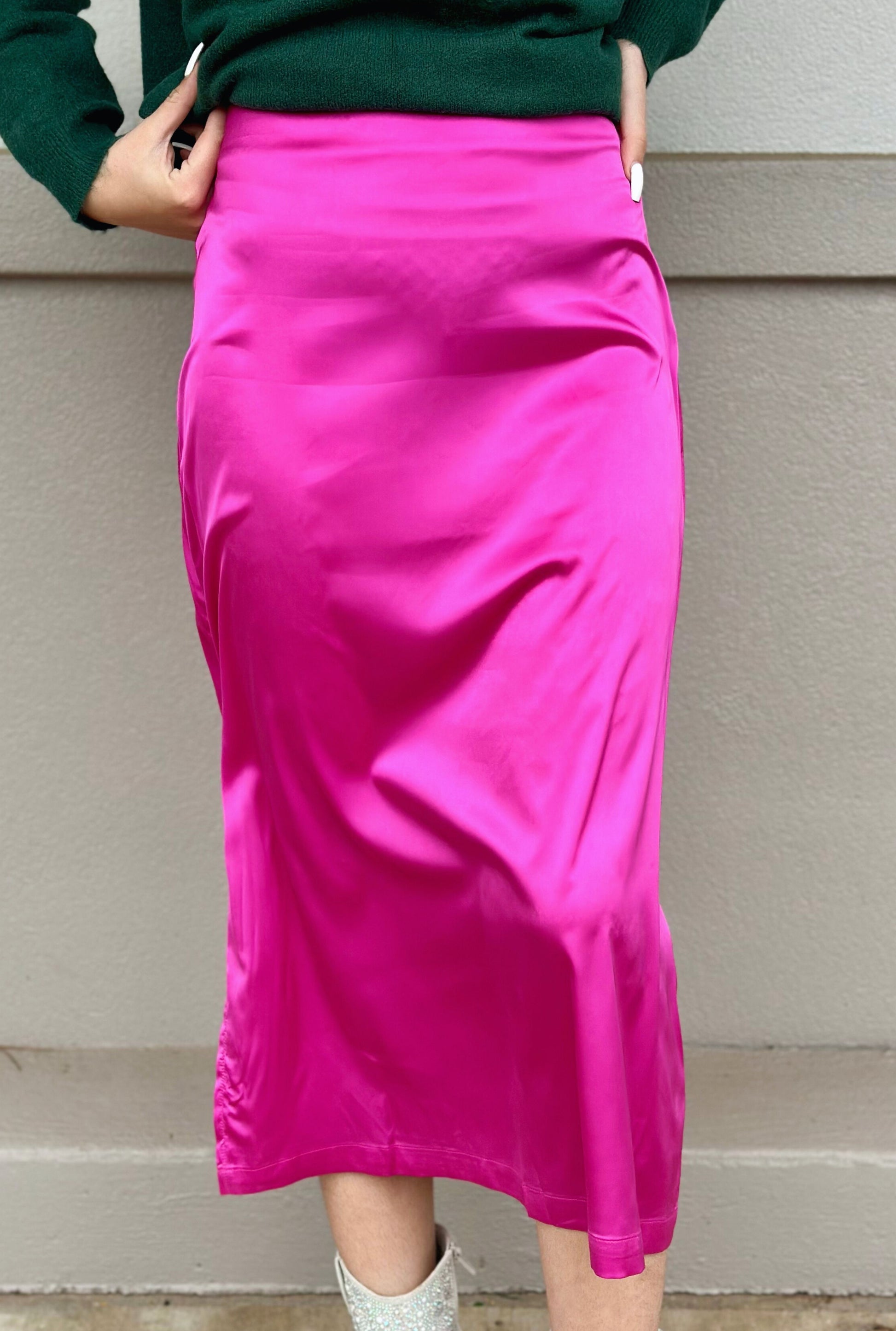 FLAMINGO SATIN QUEEN SKIRT
