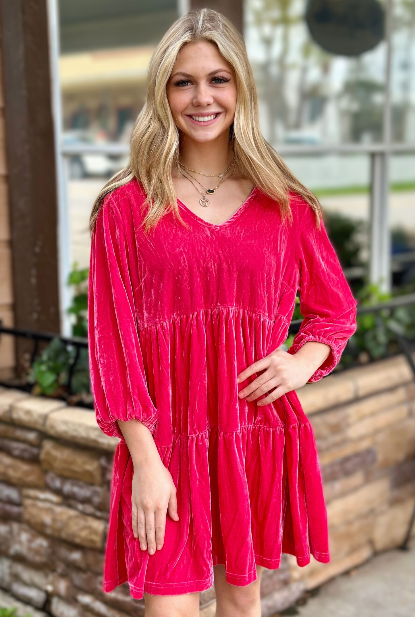 RASPBERRY DINNER DRESS