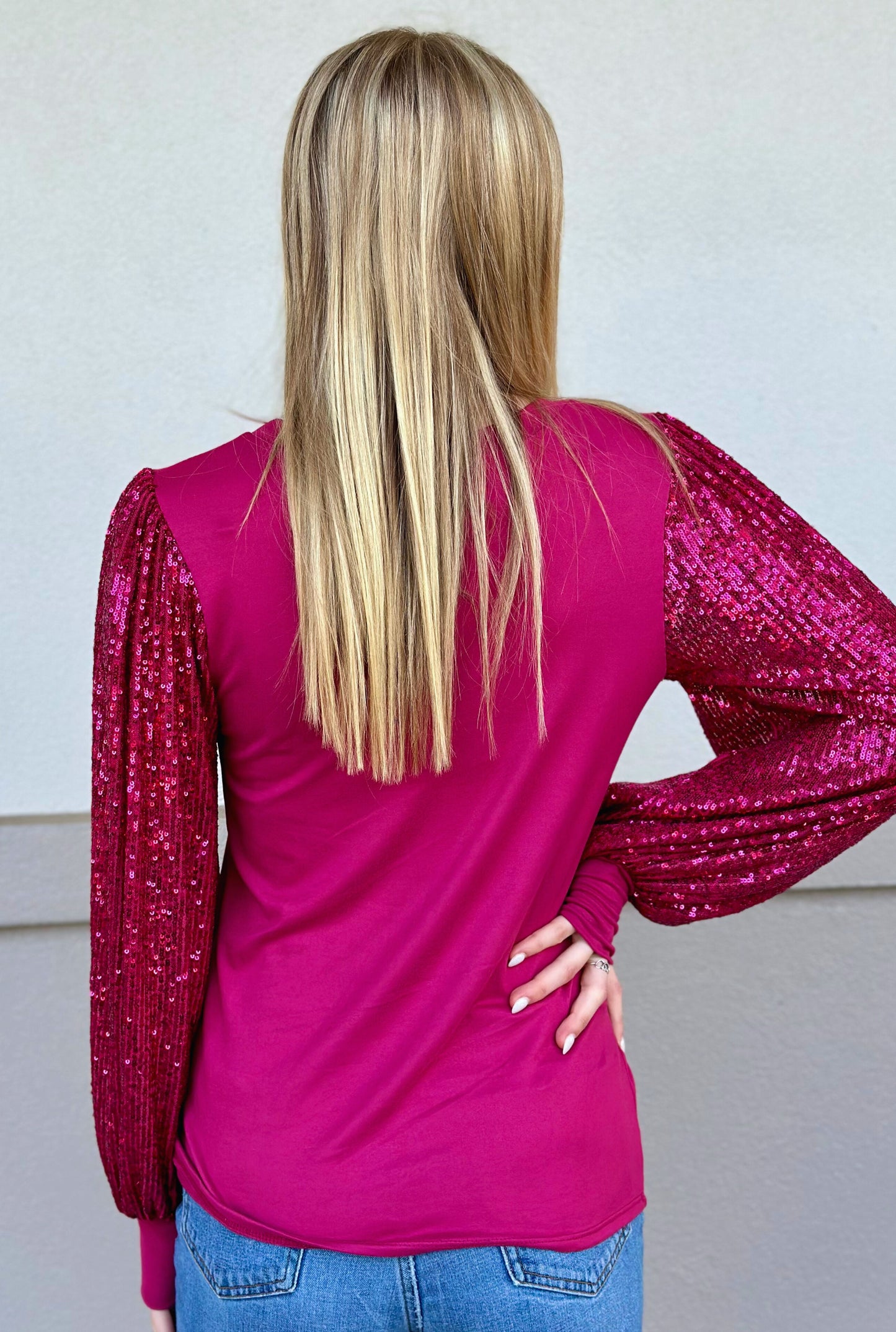 MAGENTA NEW YEAR BABY TOP