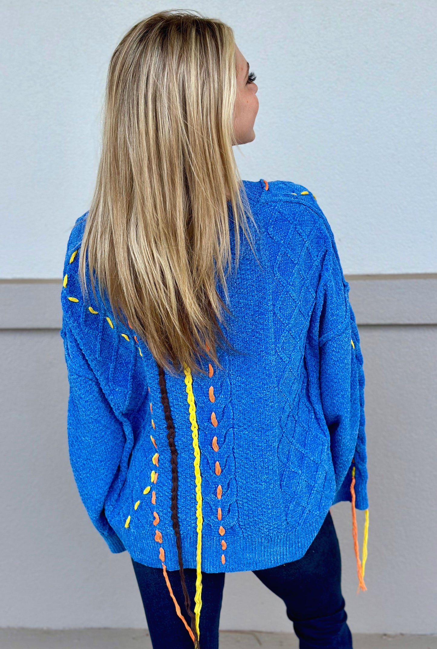 BLUE STITCHES SWEATER